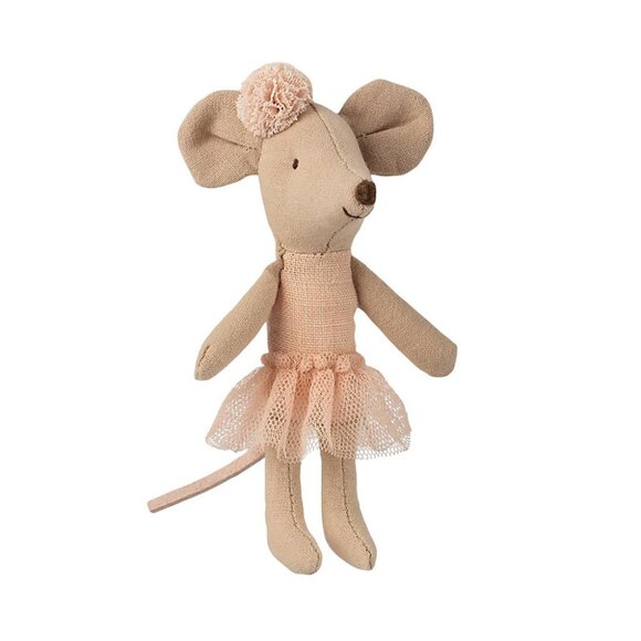 Maileg bundle LITTLE SISTER DANCE MOUSE Rose NWOT no daybed +3 tiny wire hangers - Picture 2 of 11